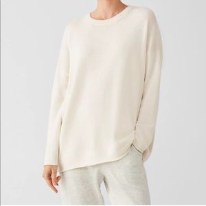 Like New!  Eileen Fisher Peruvian Organic Cotton Blend Crew Neck Top